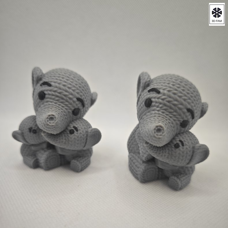 Mor og baby elefant
