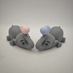 Liggende elefant med hjerte