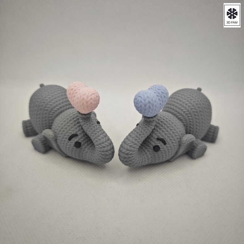 Liggende elefant med hjerte