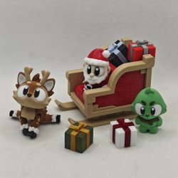 Julemandskane med figurer